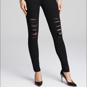 J Brand Maria Photo Ready destroyed high rise skinny Jean